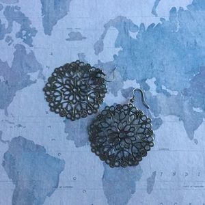 Bronze colored lightweight earrings - handmade